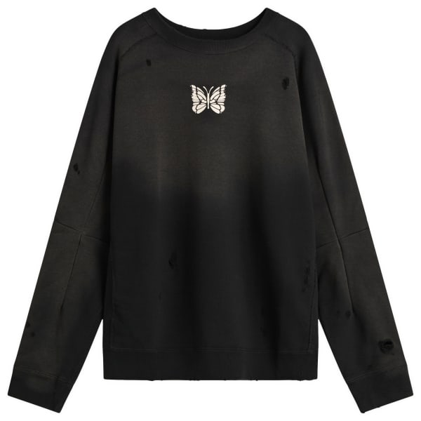 Деконструированная толстовка с круглым вырезом Needles, черный
Деконструированная толстовка с круглым вырезом Needles, черный