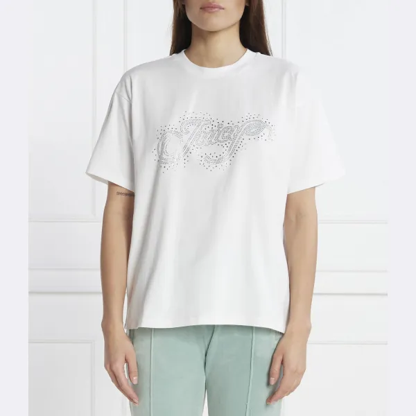 Классическая футболка бойфренда с россыпью бриллиантов Juicy Couture, белый
Классическая футболка бойфренда с россыпью бриллиантов Juicy Couture, белый