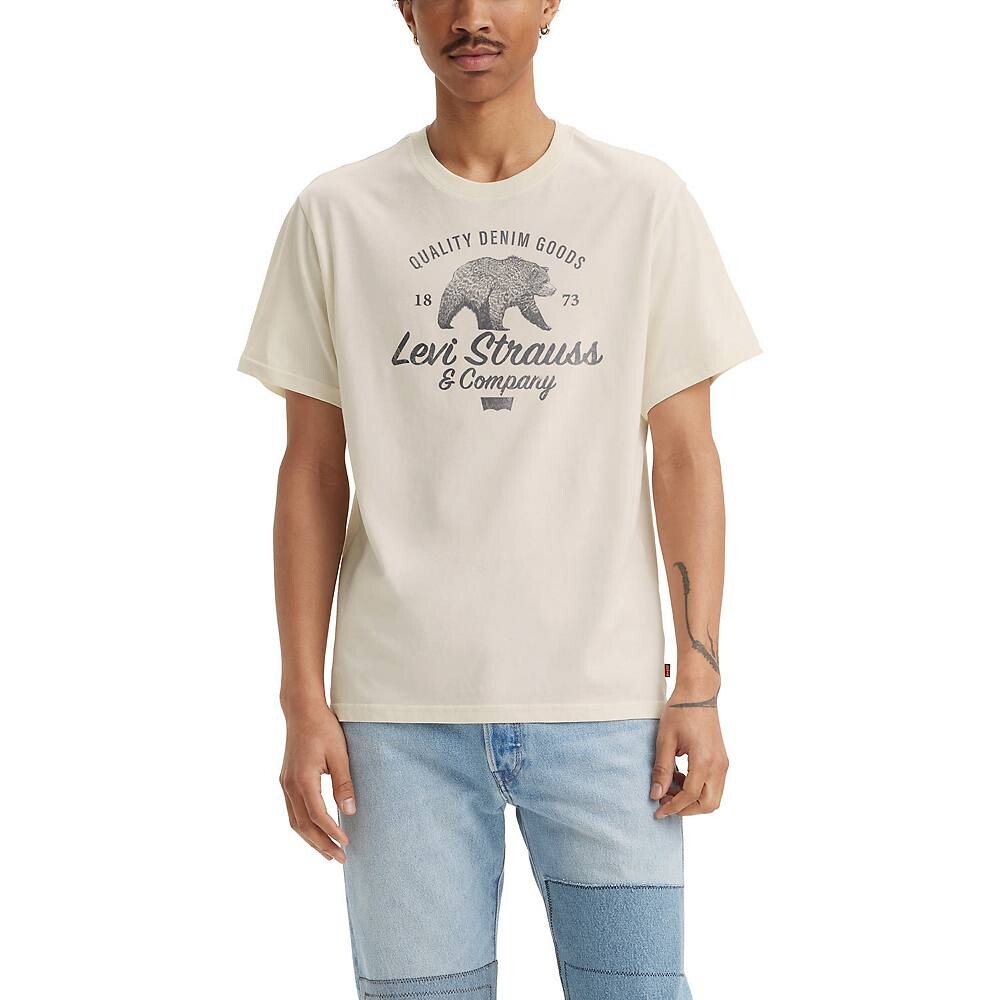 Мужская футболка свободного кроя с короткими рукавами и рисунком Levi's, цвет Grizzly Cream
Мужская футболка свободного кроя с короткими рукавами и рисунком Levi's, цвет Grizzly Cream
