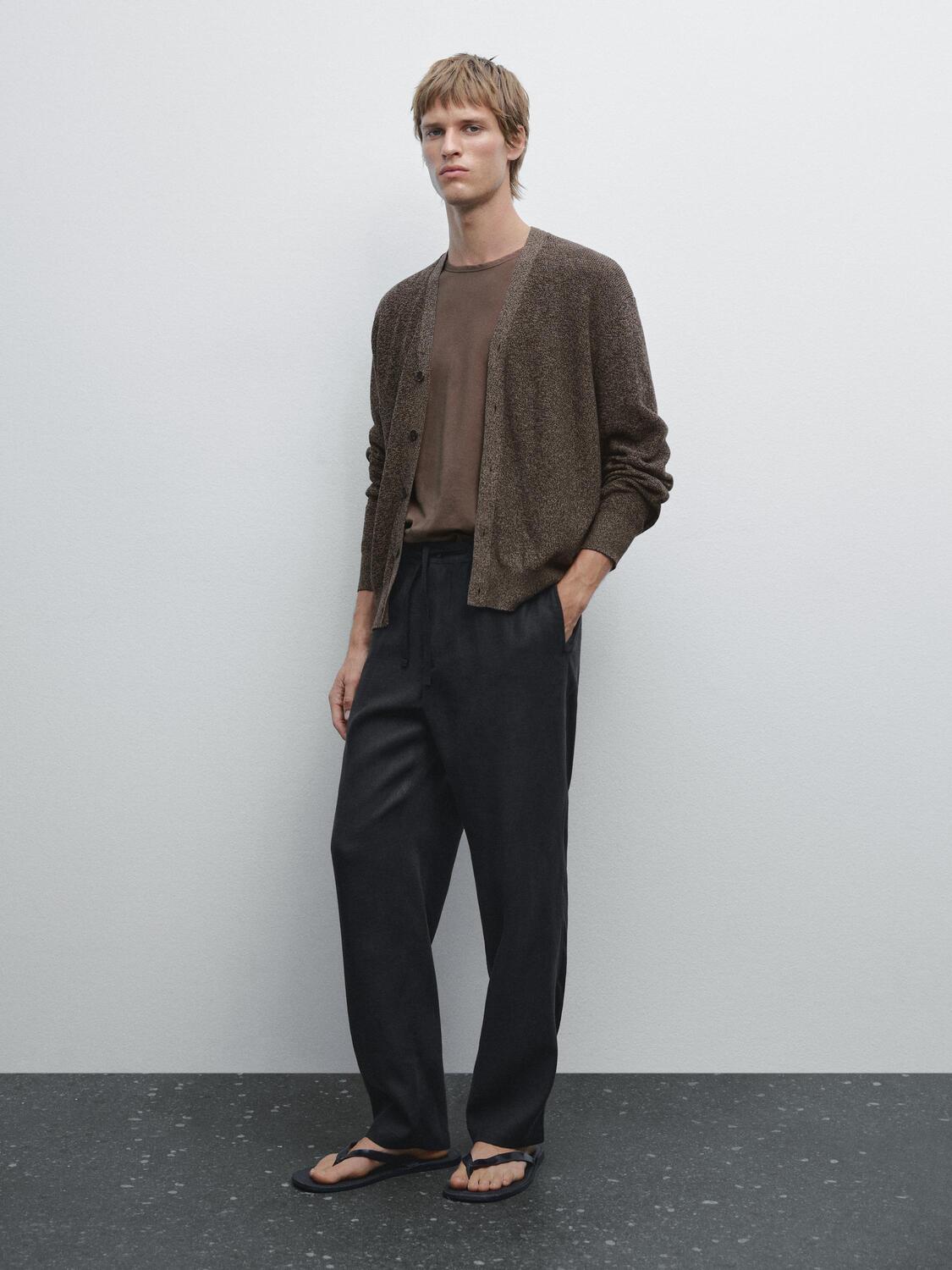 Кардиган из 100% хлопка, связанный спицами мулине Massimo Dutti, Brown Marl
Кардиган из 100% хлопка, связанный спицами мулине Massimo Dutti, Brown Marl