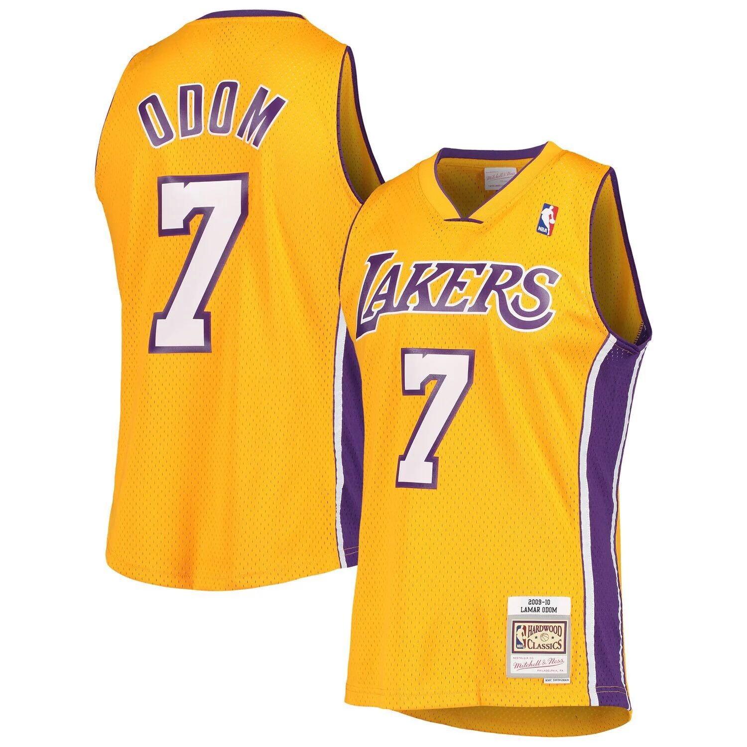 Мужская майка Mitchell & Ness Lamar Odom Gold Los Angeles Lakers Hardwood Classics Swingman
Мужская майка Mitchell & Ness Lamar Odom Gold Los Angeles Lakers Hardwood Classics Swingman