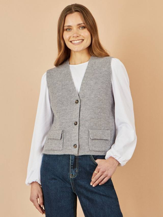 Риб-трикотажный жилет Yumi, Grey
Риб-трикотажный жилет Yumi, Grey