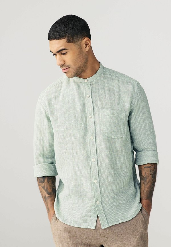 Рубашка с воротником-стойкой Next, зеленый
Рубашка с воротником-стойкой Next, зеленый