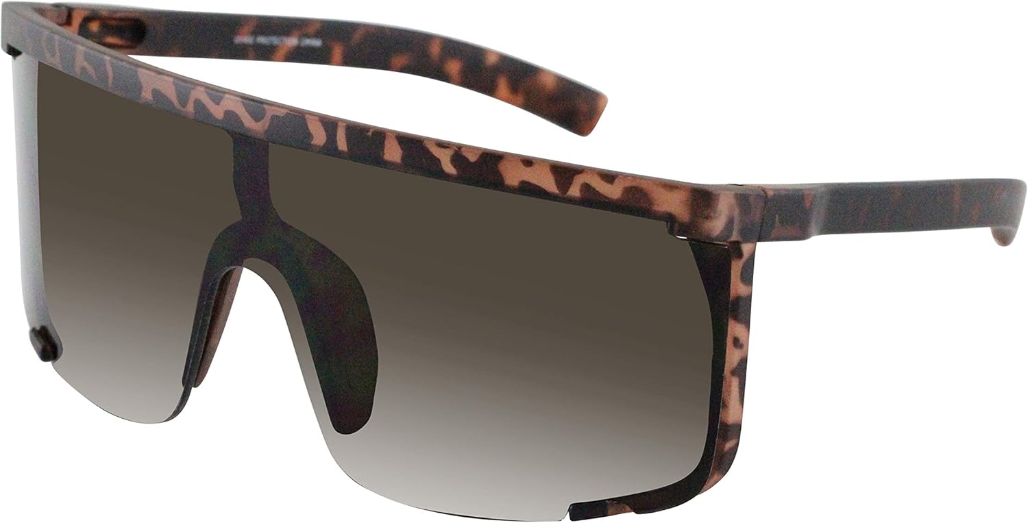 Солнцезащитные очки FLAWLESS EYEWEAR в стиле ретро, большие солнцезащитные очки-щит для мужчин, увеличенные очки с полузакрывающим лицом и градиентной защитой от УФ-излучения для женщин, Tortoise Shell
Солнцезащитные очки FLAWLESS EYEWEAR в стиле ретро, большие солнцезащитные очки-щит для мужчин, увеличенные очки с полузакрывающим лицом и градиентной защитой от УФ-излучения для женщин, Tortoise Shell