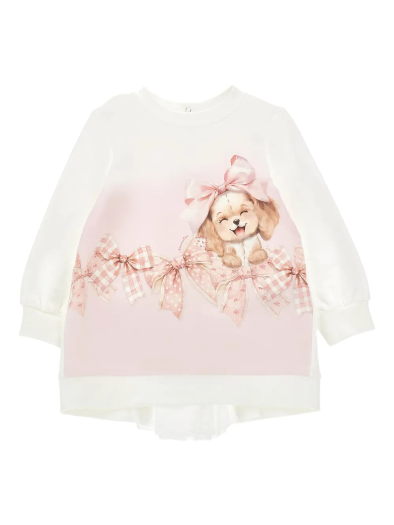 Monnalisa платье с принтом, белый 
Monnalisa платье с принтом, белый