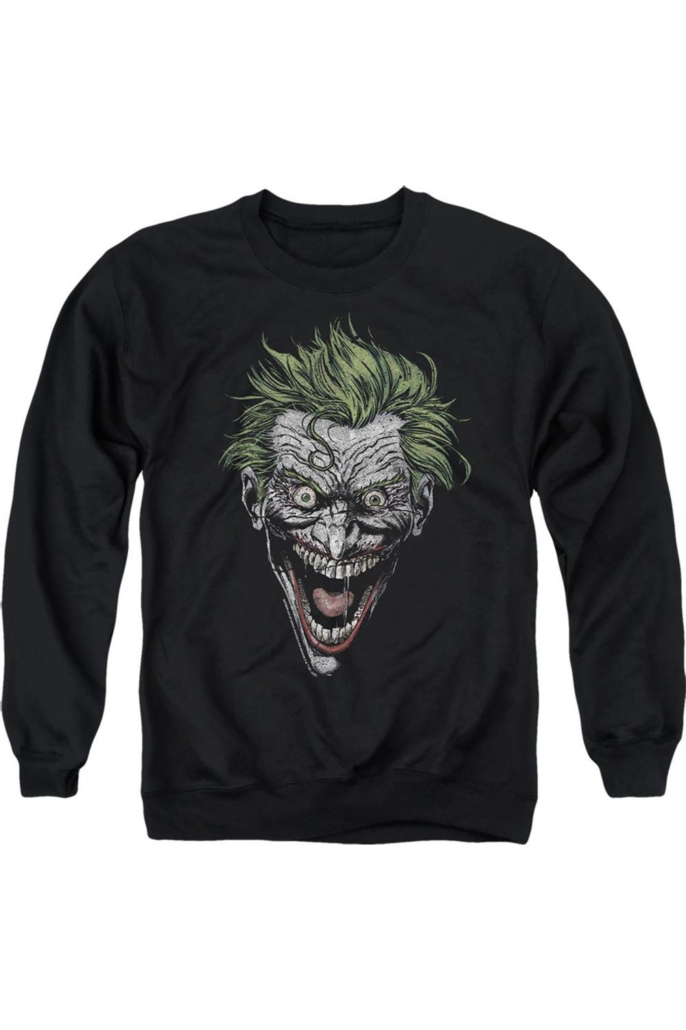 Толстовка Batman Joker для взрослых с круглым вырезом Gildan, черный 
Толстовка Batman Joker для взрослых с круглым вырезом Gildan, черный