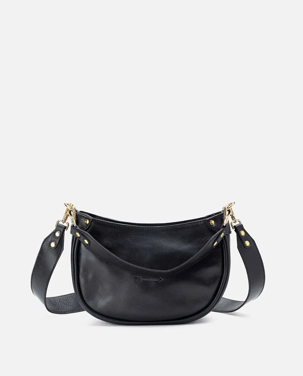 Сумка через плечо из кожи Coney среднего размера с застежкой-молнией Mercules, черный 
Сумка через плечо из кожи Coney среднего размера с застежкой-молнией Mercules, черный