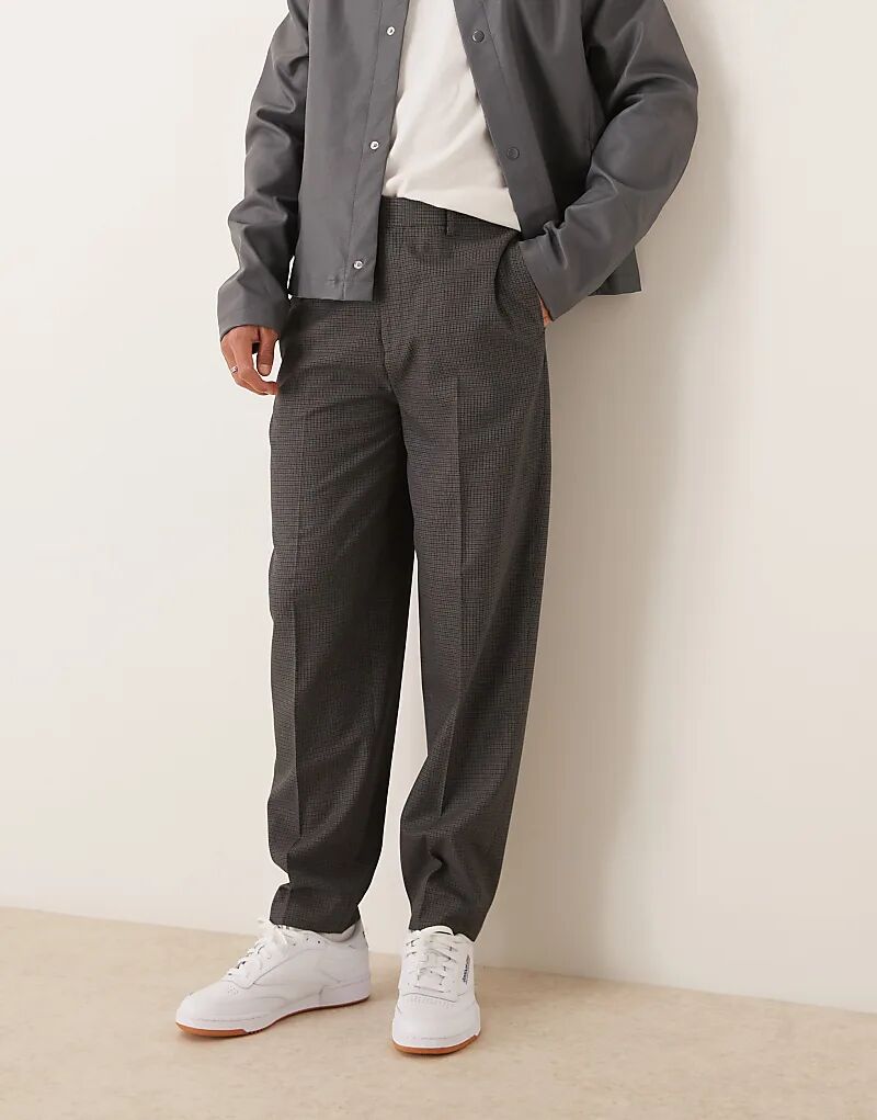 Элегантные зауженные брюки свободного кроя в клетку угольно-черного цвета ASOS DESIGN
Элегантные зауженные брюки свободного кроя в клетку угольно-черного цвета ASOS DESIGN