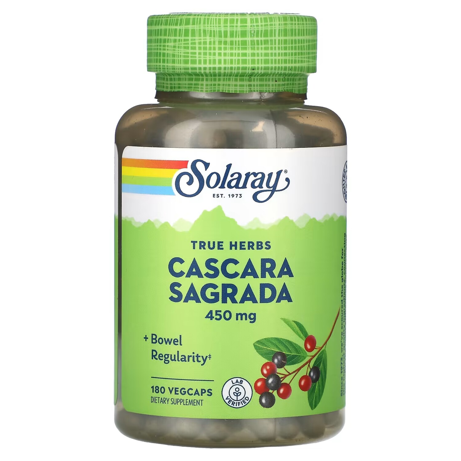 Solaray Cascara Sagrada True Herbs 450 мг 180 растительных капсул
Solaray Cascara Sagrada True Herbs 450 мг 180 растительных капсул