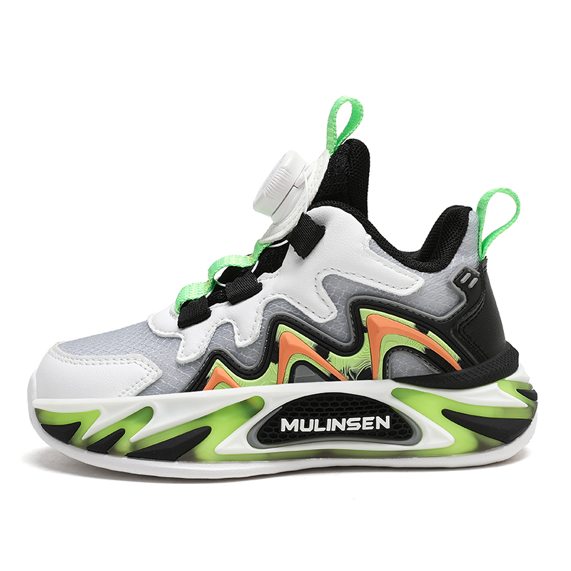 Кроссовки для бега с противоскользящей подошвой, устойчивые к истиранию и отскоку, дышащие, легкие, с амортизацией, детские Mulinsen, белый/черный/зеленый
Кроссовки для бега с противоскользящей подошвой, устойчивые к истиранию и отскоку, дышащие, легкие, с амортизацией, детские Mulinsen, белый/черный/зеленый