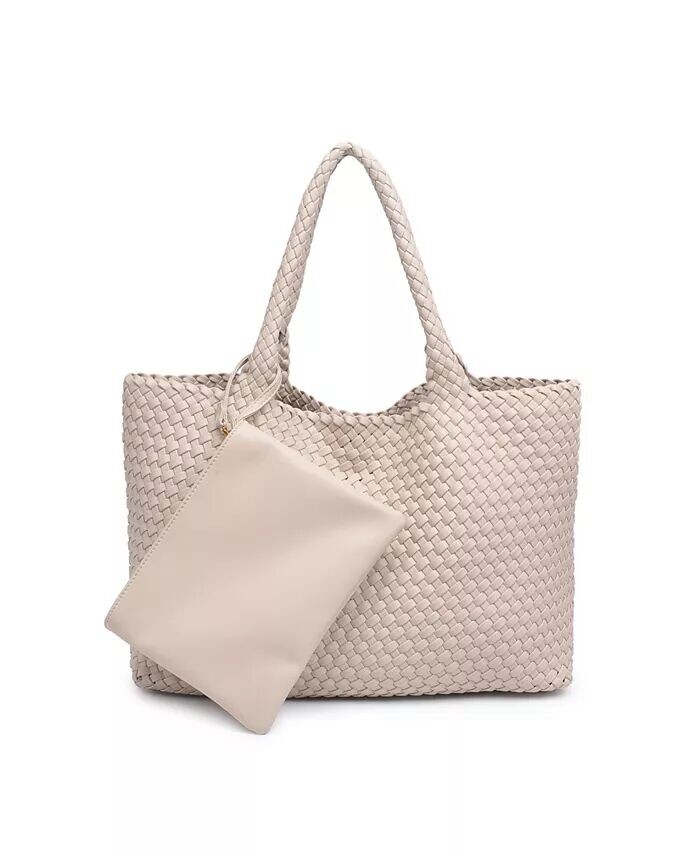 Плетеная сумка-тоут Solana Moda Luxe, слоновая кость/кремовый
Плетеная сумка-тоут Solana Moda Luxe, слоновая кость/кремовый