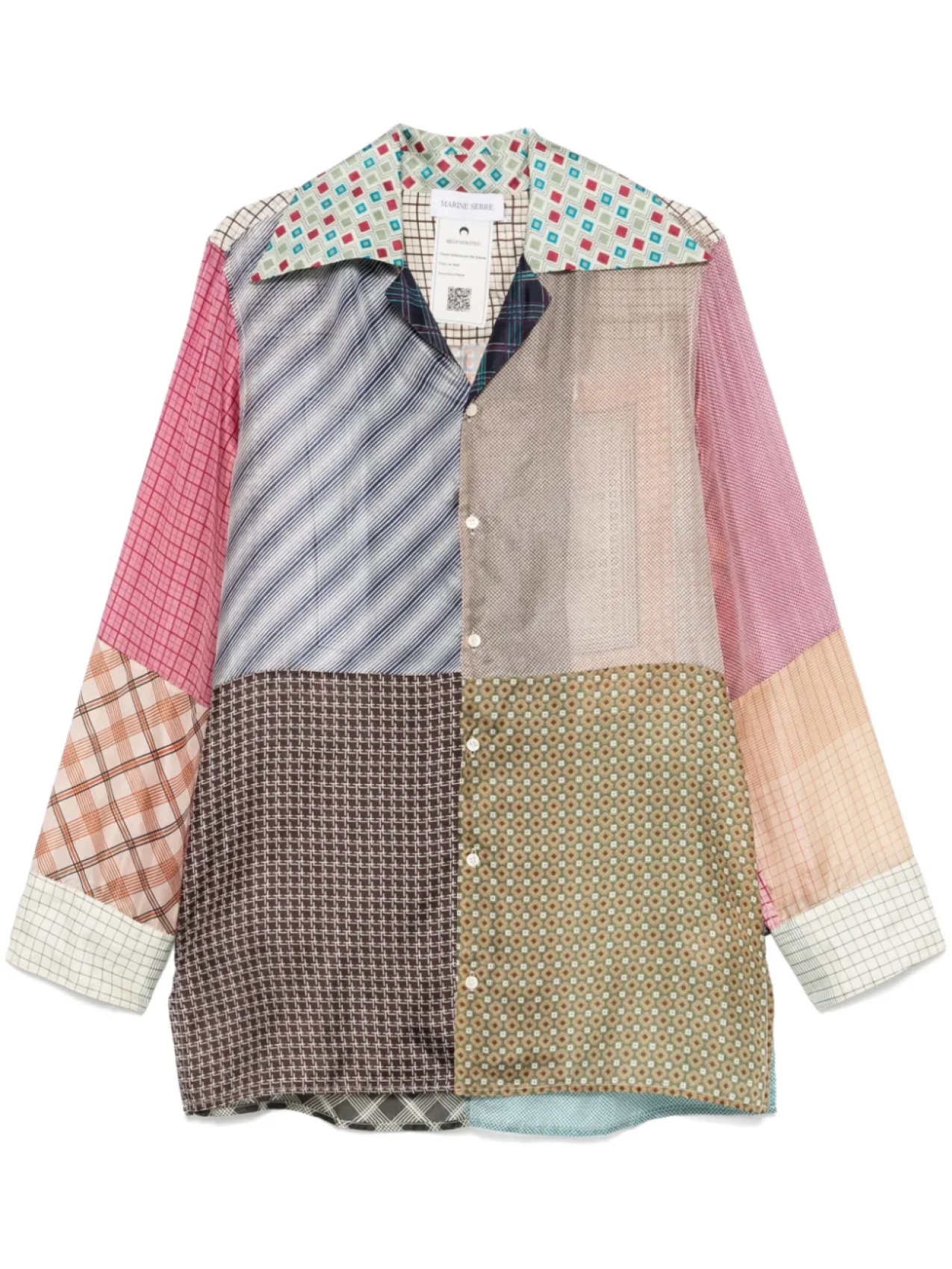 Шелковая рубашка Marine Serre, синий
Шелковая рубашка Marine Serre, синий