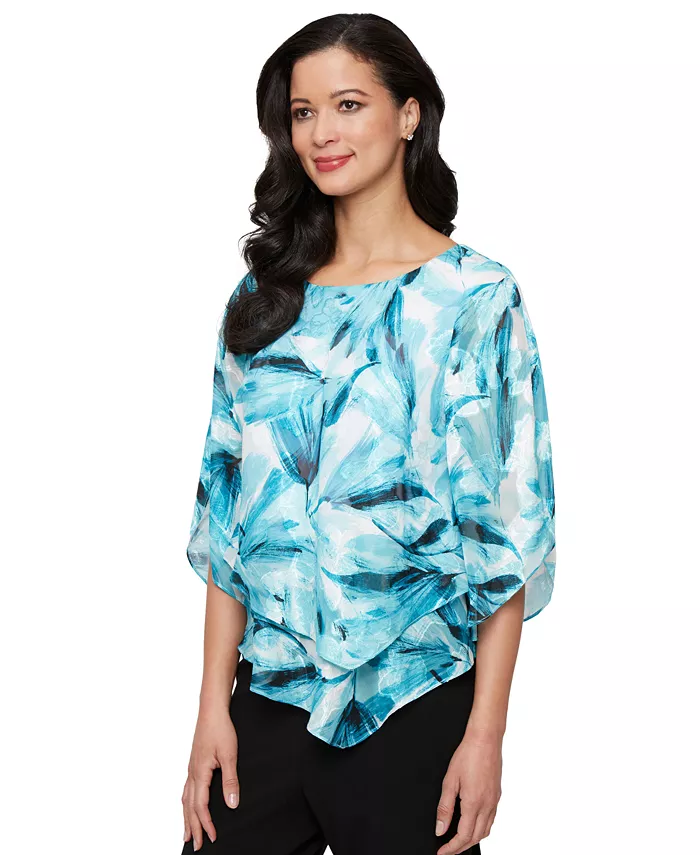 Женская блузка из шифона с принтом Burnout Alex Evenings, зеленый
Женская блузка из шифона с принтом Burnout Alex Evenings, зеленый