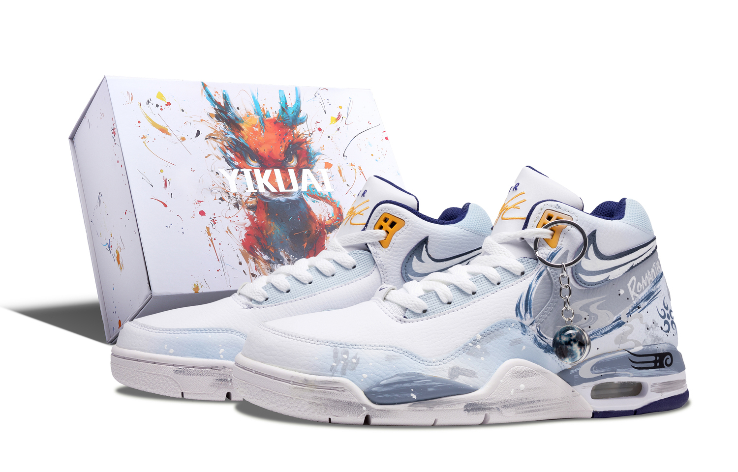 Nike Legacy Cushioned Slip-Resistant Coverage High-Top Vintage Basketball Shoes Men's Gray Blue White
Nike Legacy Cushioned Slip-Resistant Coverage High-Top Vintage Basketball Shoes Men's Gray Blue White