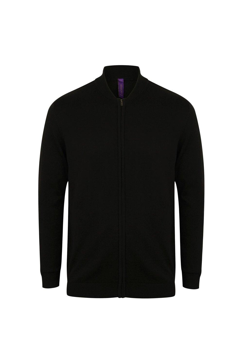 Вязаный бомбер Henbury, черный
Вязаный бомбер Henbury, черный