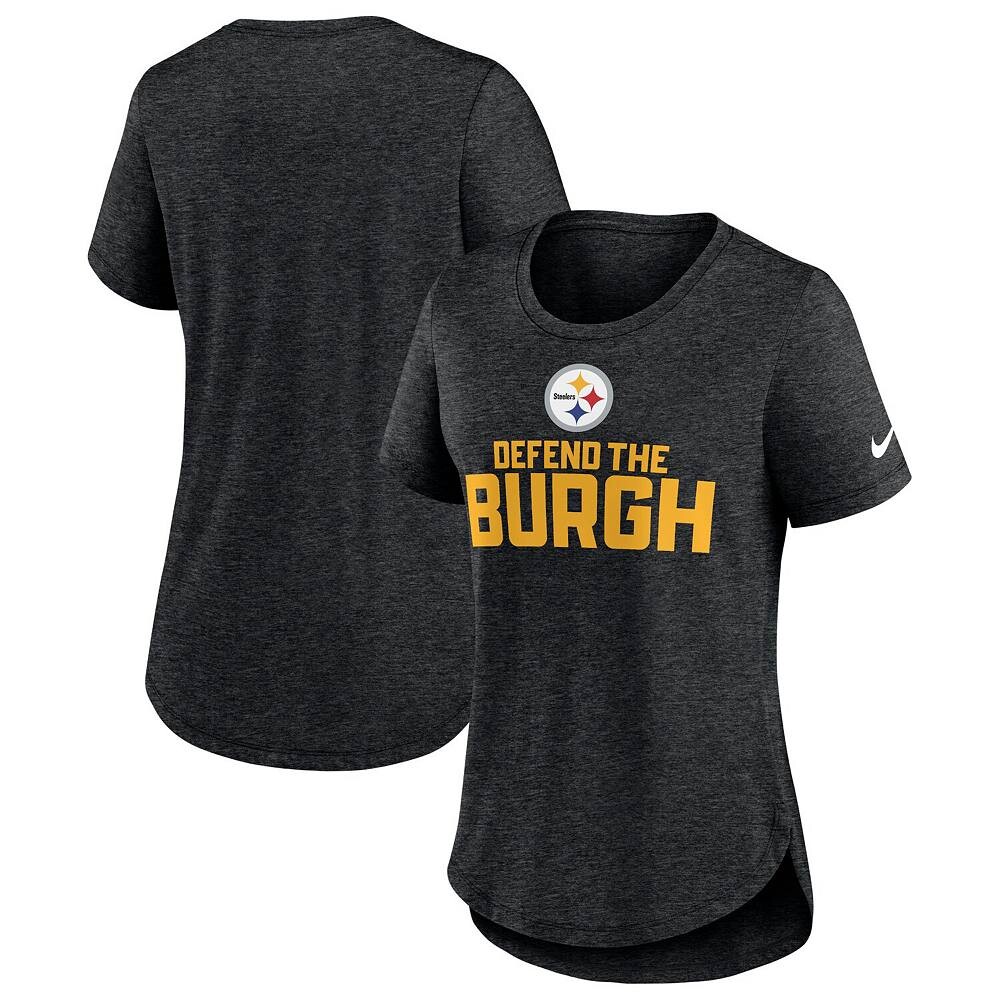 Женская футболка Nike Heather Black Pittsburgh Steelers Local Fashion Tri-Blend, цвет Stl Charco
Женская футболка Nike Heather Black Pittsburgh Steelers Local Fashion Tri-Blend, цвет Stl Charco