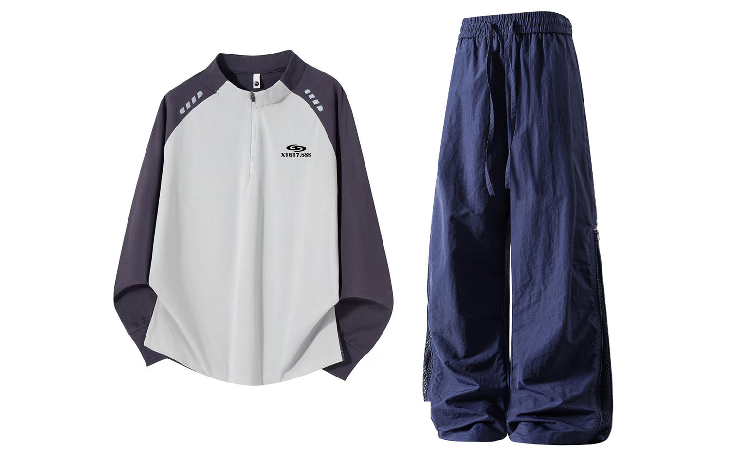 Повседневная спортивная одежда Unisex с воротником стойкой умеренная X1617, светло-серый & фиолетовый top+темно-синий pants
Повседневная спортивная одежда Unisex с воротником стойкой умеренная X1617, светло-серый & фиолетовый top+темно-синий pants