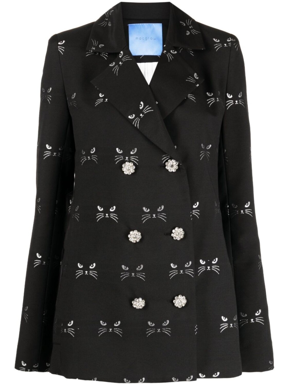 Жаккардовый двубортный блейзер Circa 72 Macgraw, черный
Жаккардовый двубортный блейзер Circa 72 Macgraw, черный