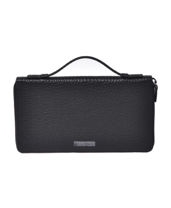 Черный кожаный кошелек с эффектом потертости Baldinini, черный
Черный кожаный кошелек с эффектом потертости Baldinini, черный