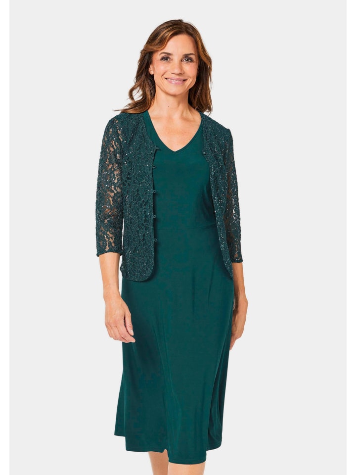 Платье с кружевным жакетом. Платье с кружевным жакетом, расшитым пайетками, изумрудно-зеленого цвета. GOLDNER
Платье с кружевным жакетом. Платье с кружевным жакетом, расшитым пайетками, изумрудно-зеленого цвета. GOLDNER