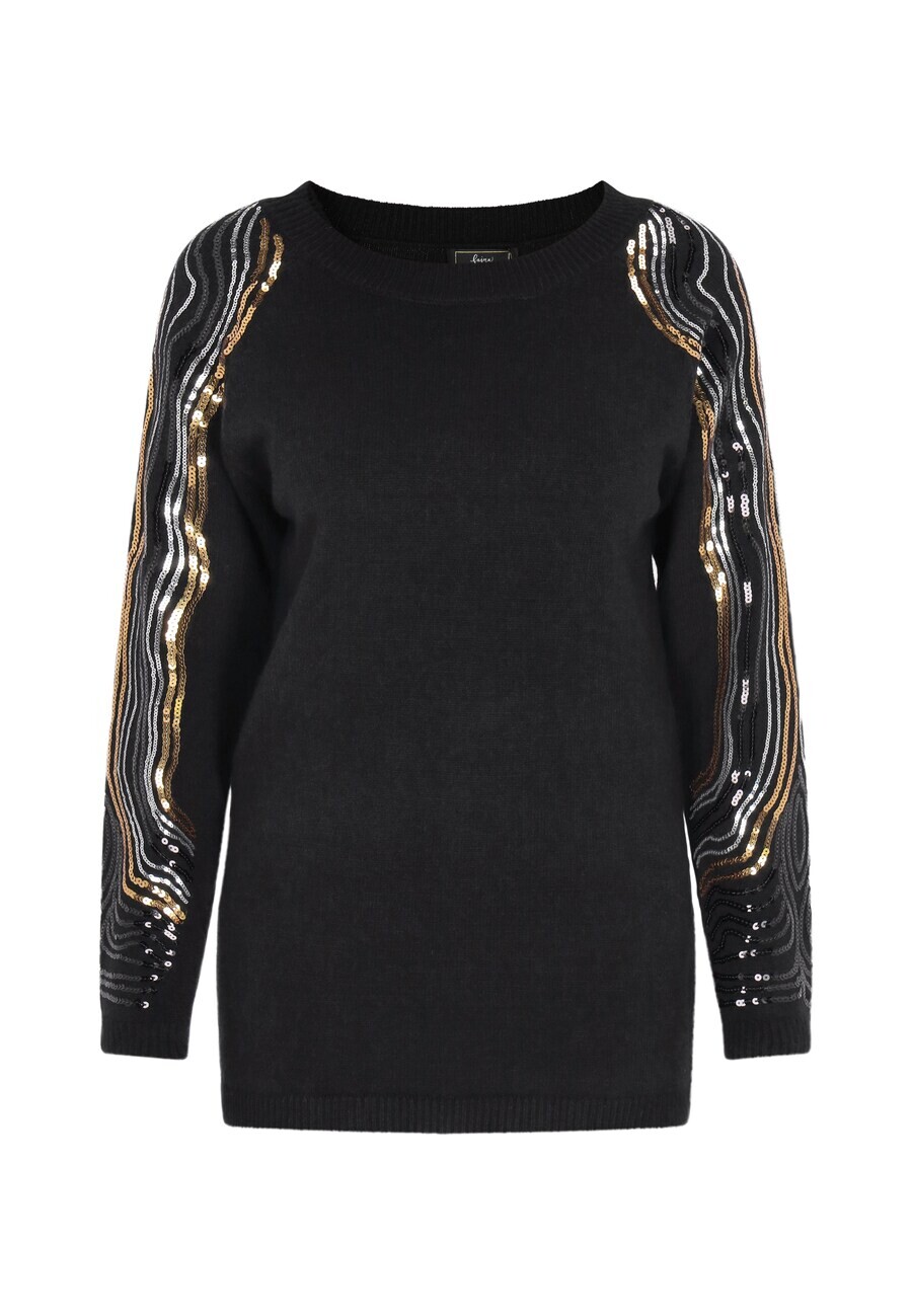 Тонкий вязаный свитер faina Sweater, черный
Тонкий вязаный свитер faina Sweater, черный