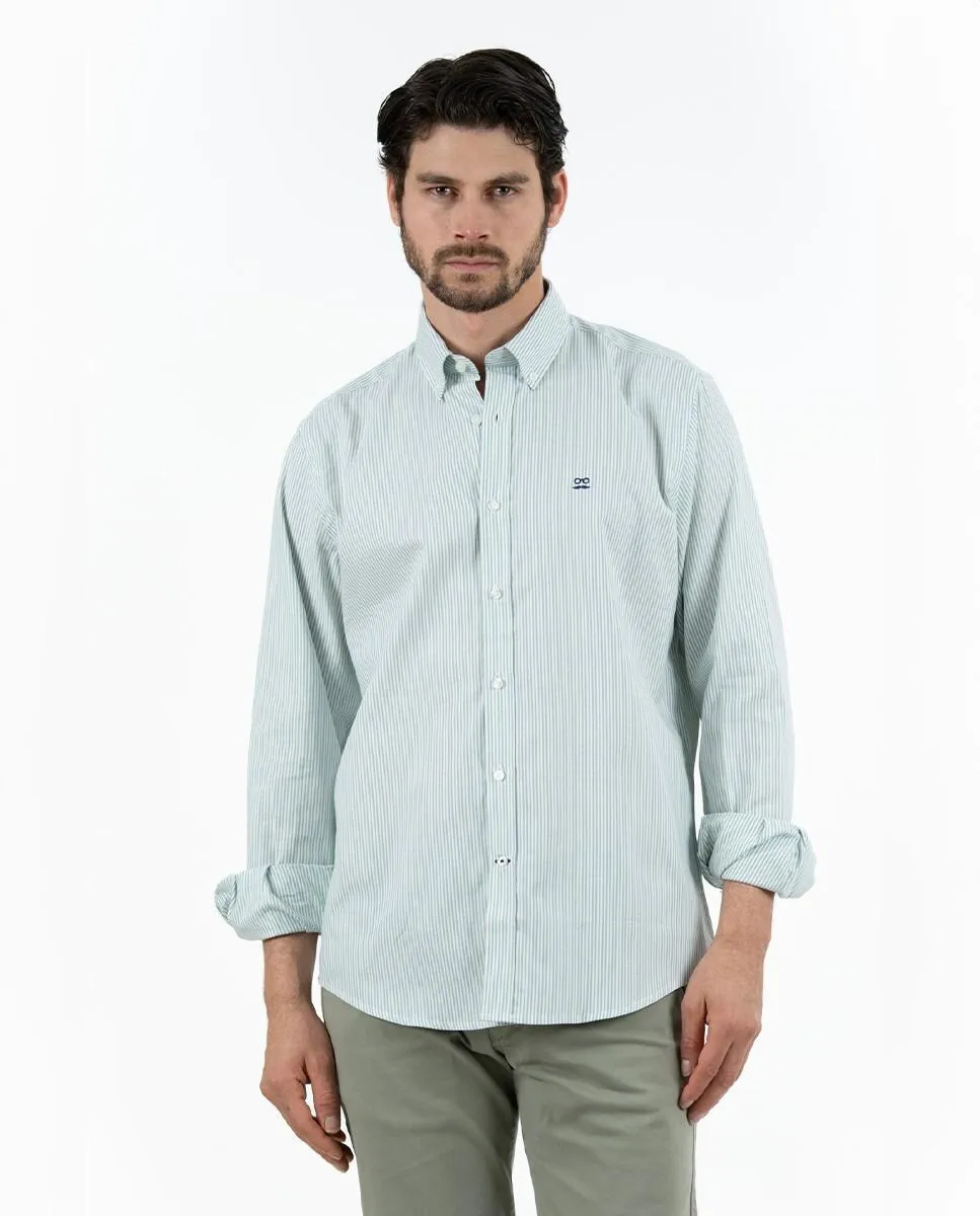Мужская хлопковая рубашка классического кроя в полоску Makarthy, светло-зеленый
Мужская хлопковая рубашка классического кроя в полоску Makarthy, светло-зеленый