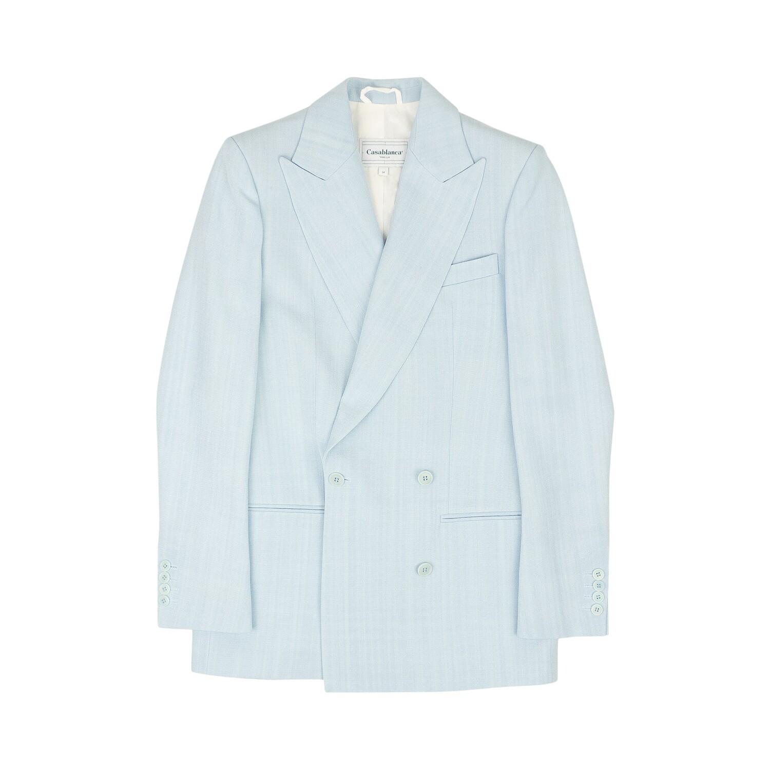 Двубортный пиджак строгого кроя Casablanca, Голубой
Двубортный пиджак строгого кроя Casablanca, Голубой