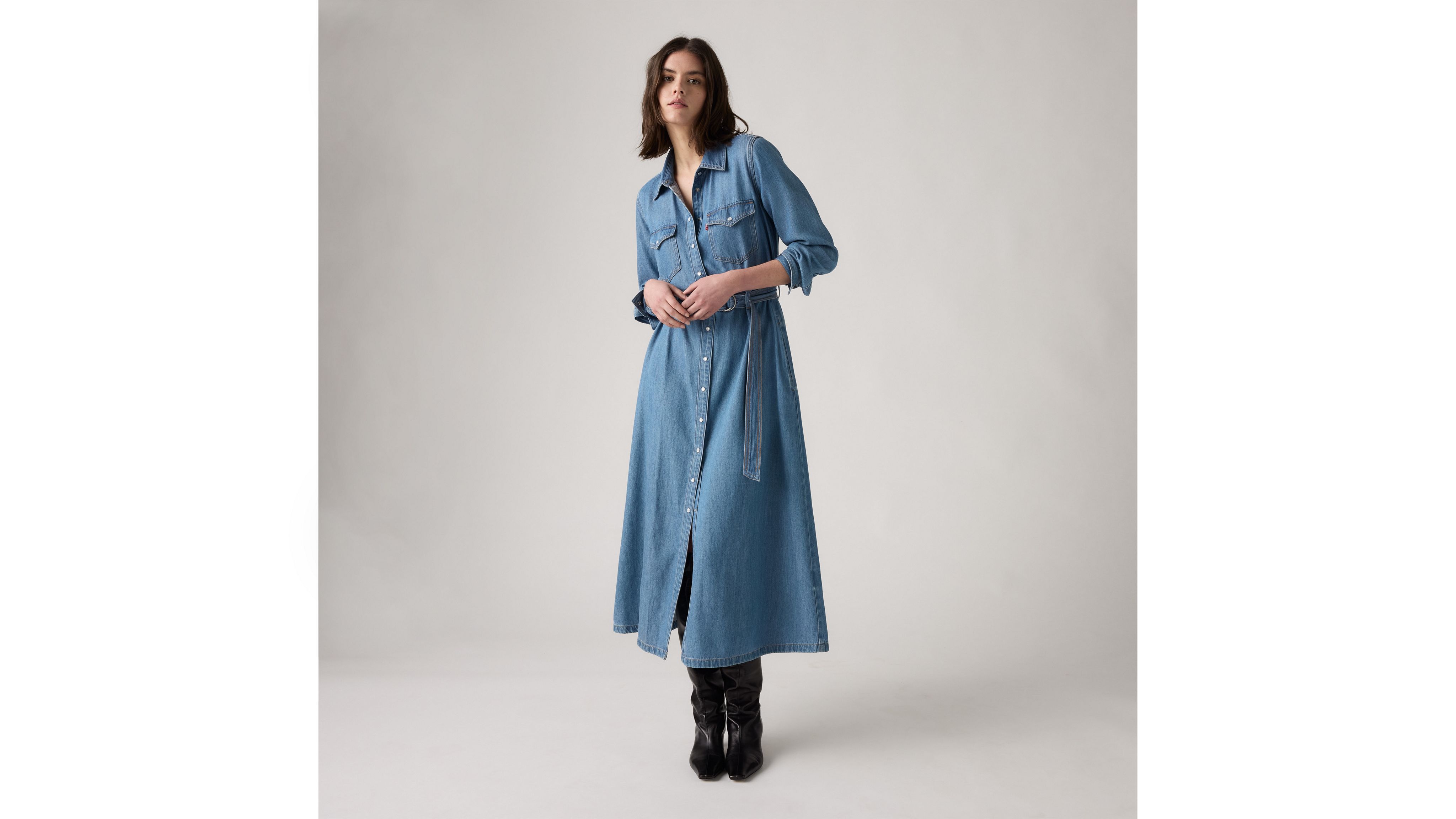 Платье макси с длинными рукавами Quincey Levi's, Bright Mid Stone - Medium Wash
Платье макси с длинными рукавами Quincey Levi's, Bright Mid Stone - Medium Wash