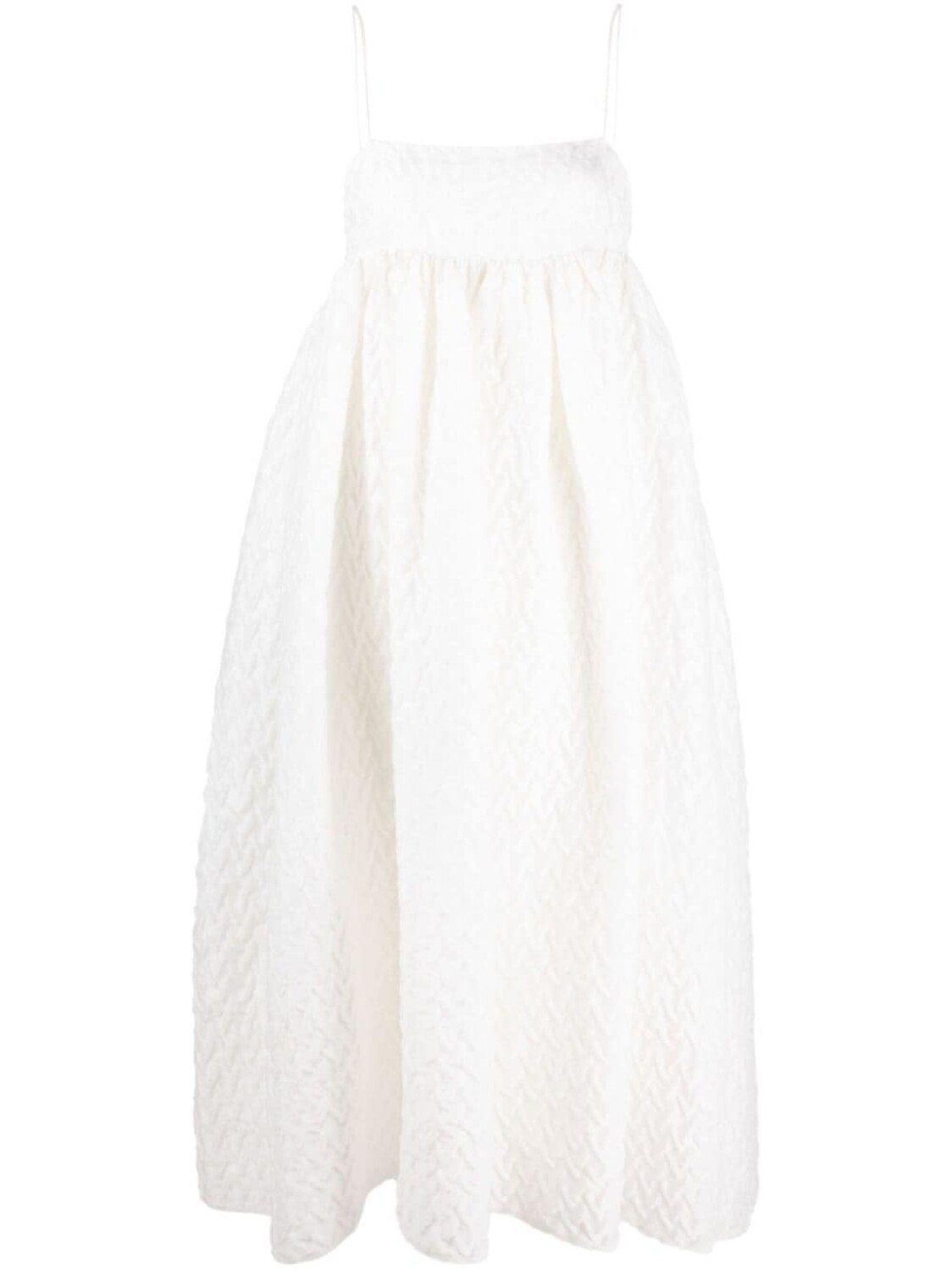 Cecilie Bahnsen плиссированное платье Beth ампирного силуэта, белый
Cecilie Bahnsen плиссированное платье Beth ампирного силуэта, белый