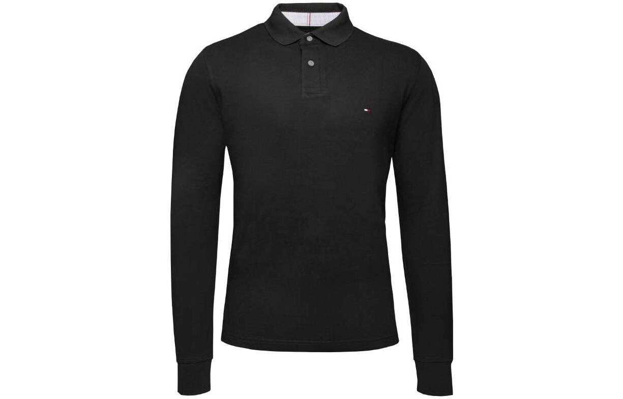 Рубашка поло мужская черная Tommy Hilfiger, черный 
Рубашка поло мужская черная Tommy Hilfiger, черный