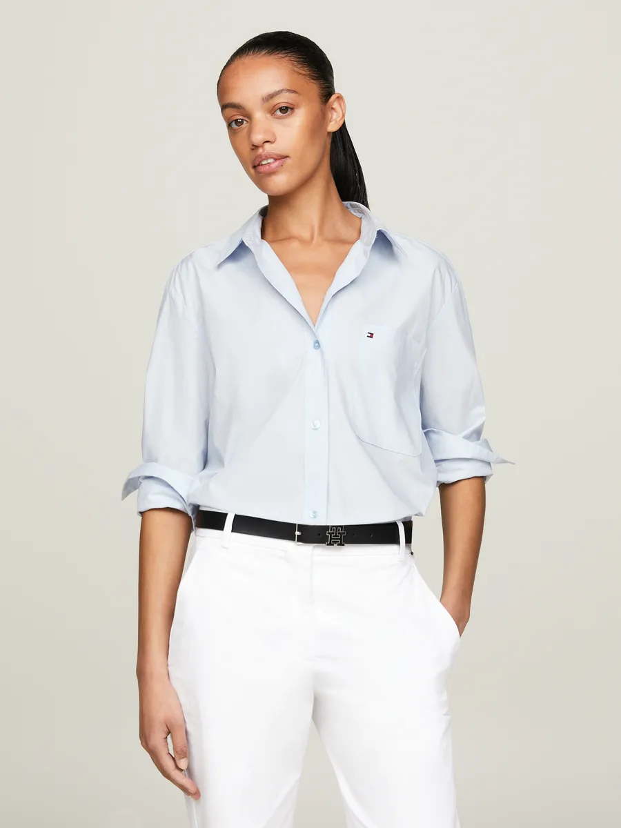 Блузка-рубашка Tommy Hilfiger "SOLID COTTON EASY FIT SHIRT", с нагрудным карманом, синий
Блузка-рубашка Tommy Hilfiger "SOLID COTTON EASY FIT SHIRT", с нагрудным карманом, синий