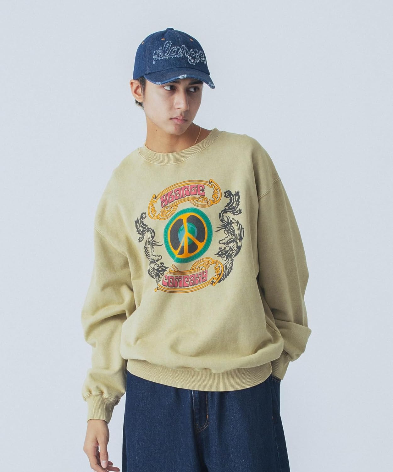 Мужская толстовка XLARGE с круглым вырезом и эмблемой бренда Overdyed, бежевый
Мужская толстовка XLARGE с круглым вырезом и эмблемой бренда Overdyed, бежевый