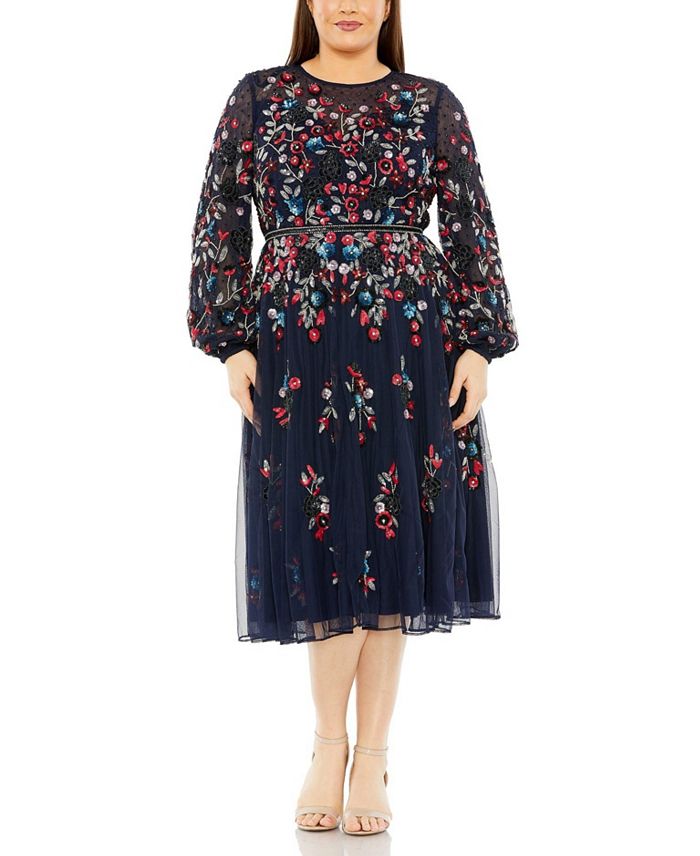 Коктейльное платье с длинными рукавами и бисером Mac Duggal, синий
Коктейльное платье с длинными рукавами и бисером Mac Duggal, синий