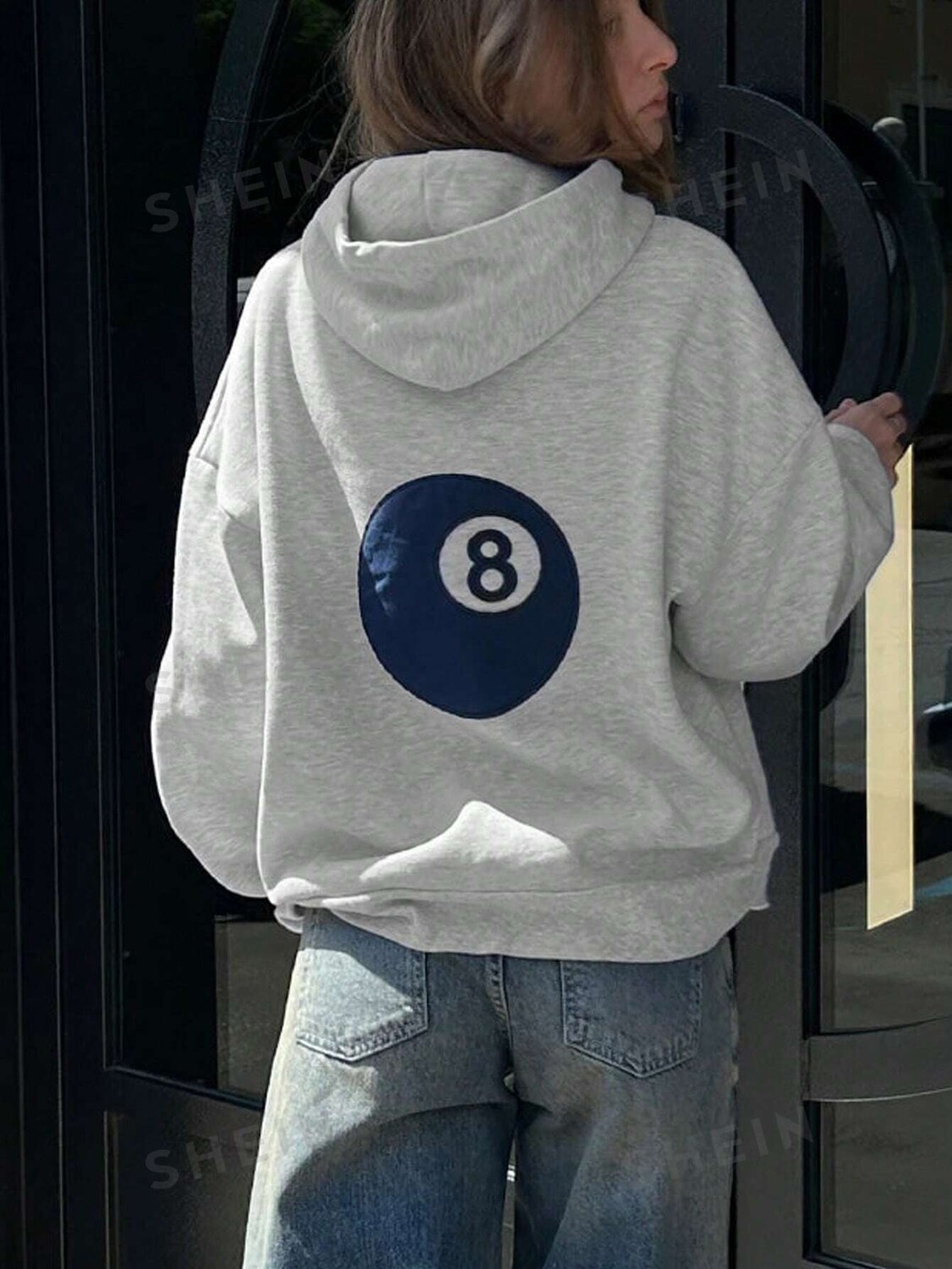 EZwear Женская повседневная толстовка на шнуровке, светло-серая, с принтом в виде 8 шариков на спине Shein, светло-серый
EZwear Женская повседневная толстовка на шнуровке, светло-серая, с принтом в виде 8 шариков на спине Shein, светло-серый