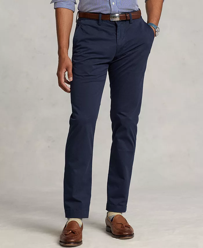 Мужские узкие эластичные брюки чинос Polo Ralph Lauren, синий 
Мужские узкие эластичные брюки чинос Polo Ralph Lauren, синий