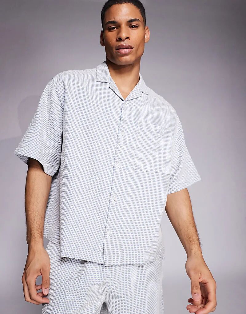 Рубашка-рубашка ASOS DESIGN Coord с вафельным узором, обычного кроя, синего и белого цветов
Рубашка-рубашка ASOS DESIGN Coord с вафельным узором, обычного кроя, синего и белого цветов