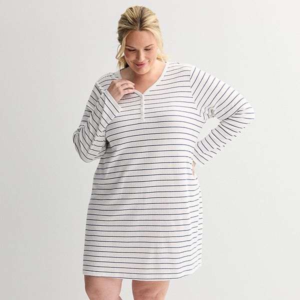 Пижамная сорочка Plus size из фактурной трикотажной ткани Croft & Barrow, Simple Stripes
Пижамная сорочка Plus size из фактурной трикотажной ткани Croft & Barrow, Simple Stripes