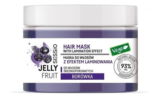Фруктовая желейная маска для волос с эффектом ламинирования черники, для волос средней пористости, 250 г Sessio
Фруктовая желейная маска для волос с эффектом ламинирования черники, для волос средней пористости, 250 г Sessio