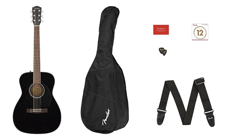 Акустическая гитара Fender CC-60S Concert Acoustic Guitar Pack V2 Black 
Акустическая гитара Fender CC-60S Concert Acoustic Guitar Pack V2 Black