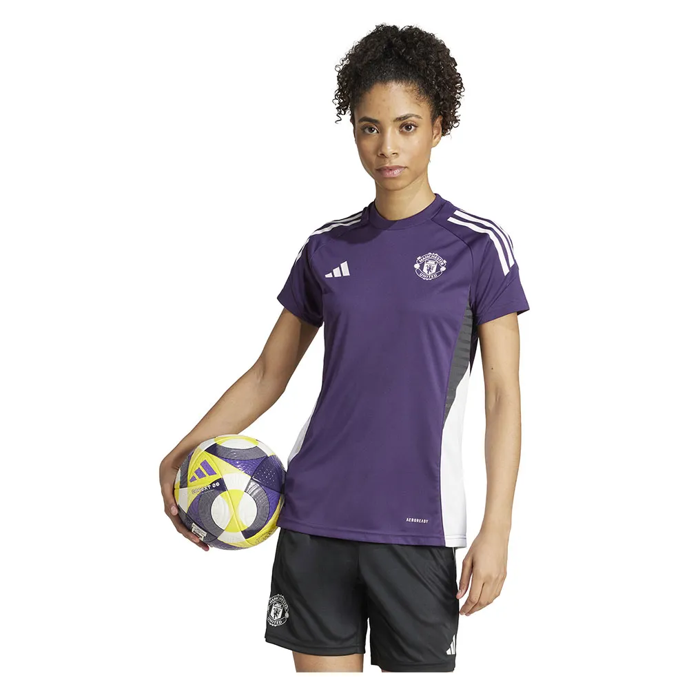 Футболка с коротким рукавом adidas Manchester United Tiro 25/26 Competition training Woman, фиолетовый 
Футболка с коротким рукавом adidas Manchester United Tiro 25/26 Competition training Woman, фиолетовый