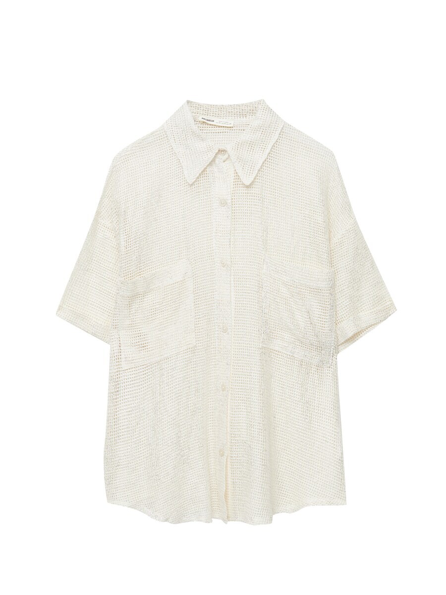 Блуза Pull&Bear, экрю
Блуза Pull&Bear, экрю