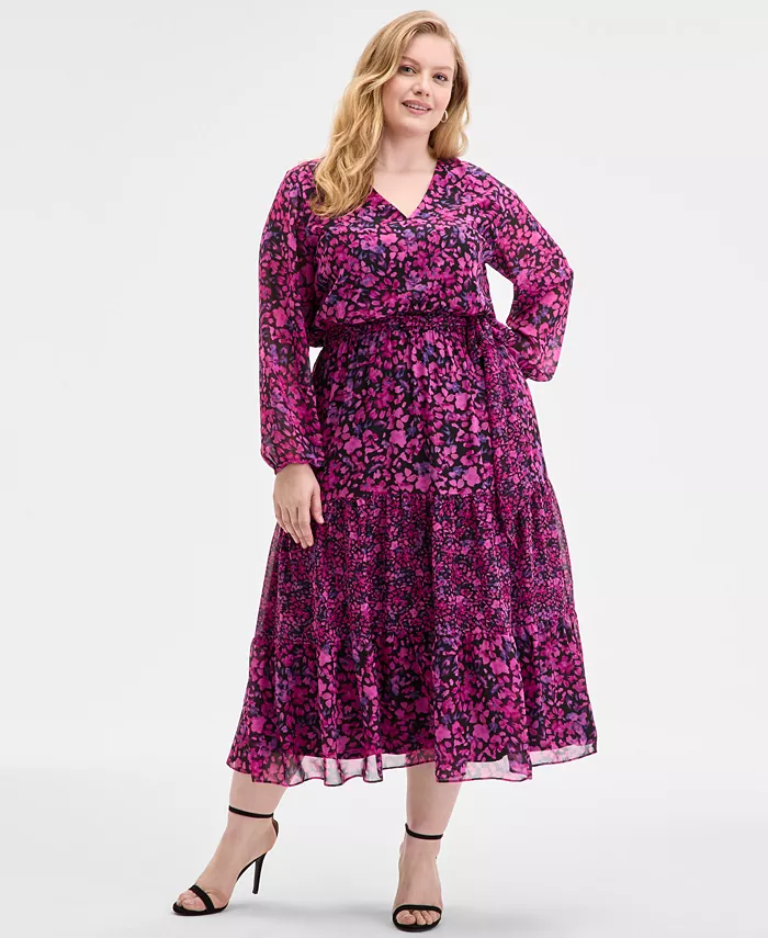 Платье миди больших размеров с принтом и рукавами-блузонами Kasper, черный
Платье миди больших размеров с принтом и рукавами-блузонами Kasper, черный