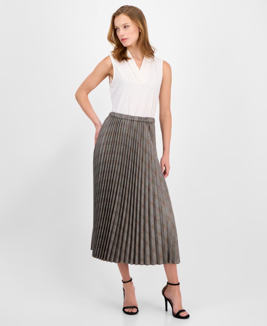 Женская клетчатая плиссированная юбка миди на резинке Anne Klein, Soft Birch Multi
Женская клетчатая плиссированная юбка миди на резинке Anne Klein, Soft Birch Multi