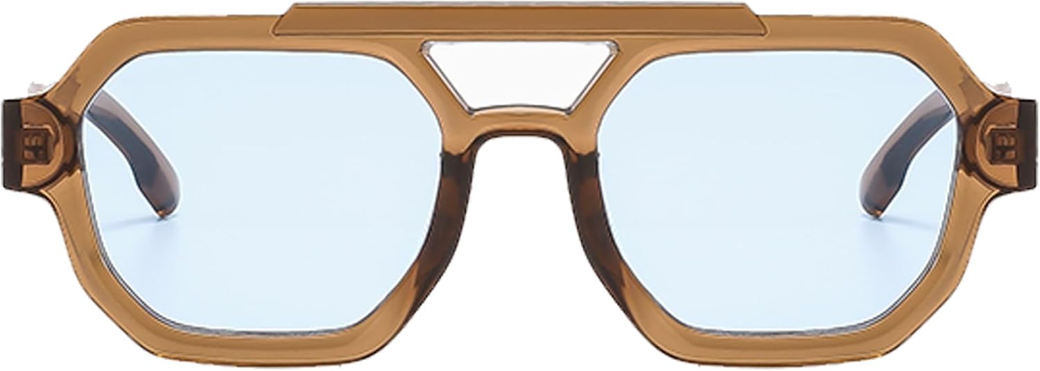 Солнцезащитные очки YAMEIZE Retro Pilot для женщин и мужчин, модные винтажные, с двойной перемычкой, шестиугольной оправой, в стиле 70-х, защита от ультрафиолета UV400, Brown Blue
Солнцезащитные очки YAMEIZE Retro Pilot для женщин и мужчин, модные винтажные, с двойной перемычкой, шестиугольной оправой, в стиле 70-х, защита от ультрафиолета UV400, Brown Blue