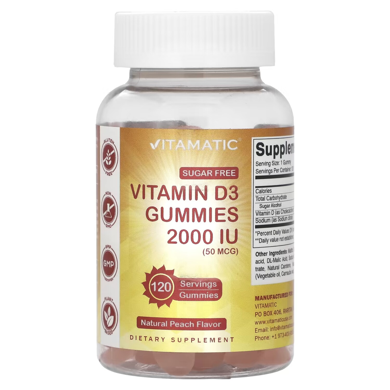 Добавка Vitamatic с витамином D3, натуральный вкус персика, 120 жевательных таблеток
Добавка Vitamatic с витамином D3, натуральный вкус персика, 120 жевательных таблеток
