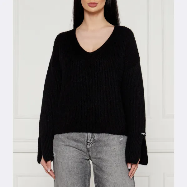 Свитер свободного кроя из кората Pinko, черный
Свитер свободного кроя из кората Pinko, черный