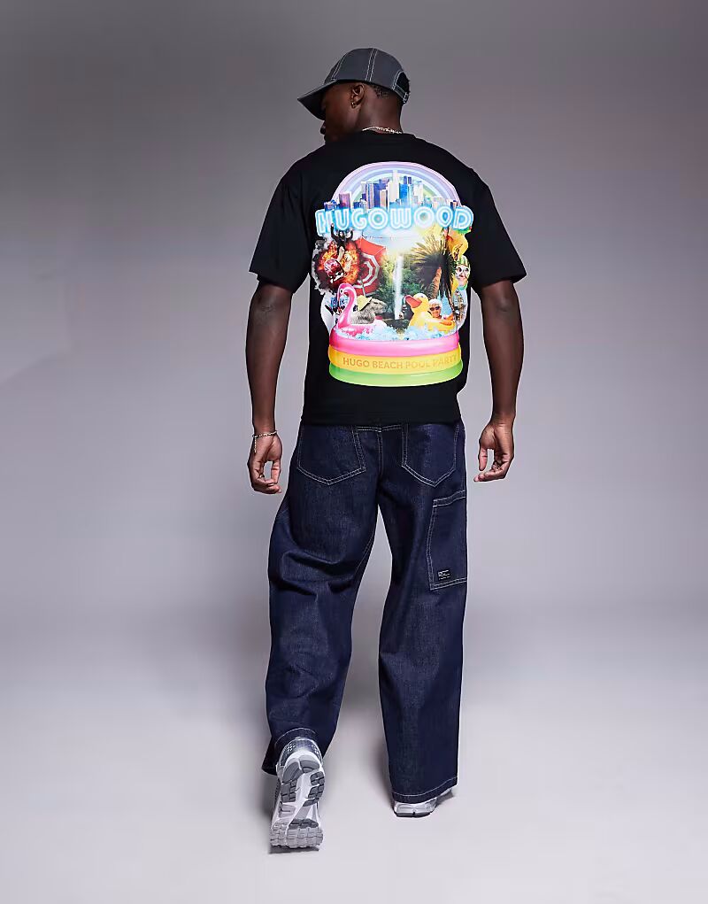 Футболка свободного кроя HUGO RED Duwood с логотипом черного цвета
Футболка свободного кроя HUGO RED Duwood с логотипом черного цвета