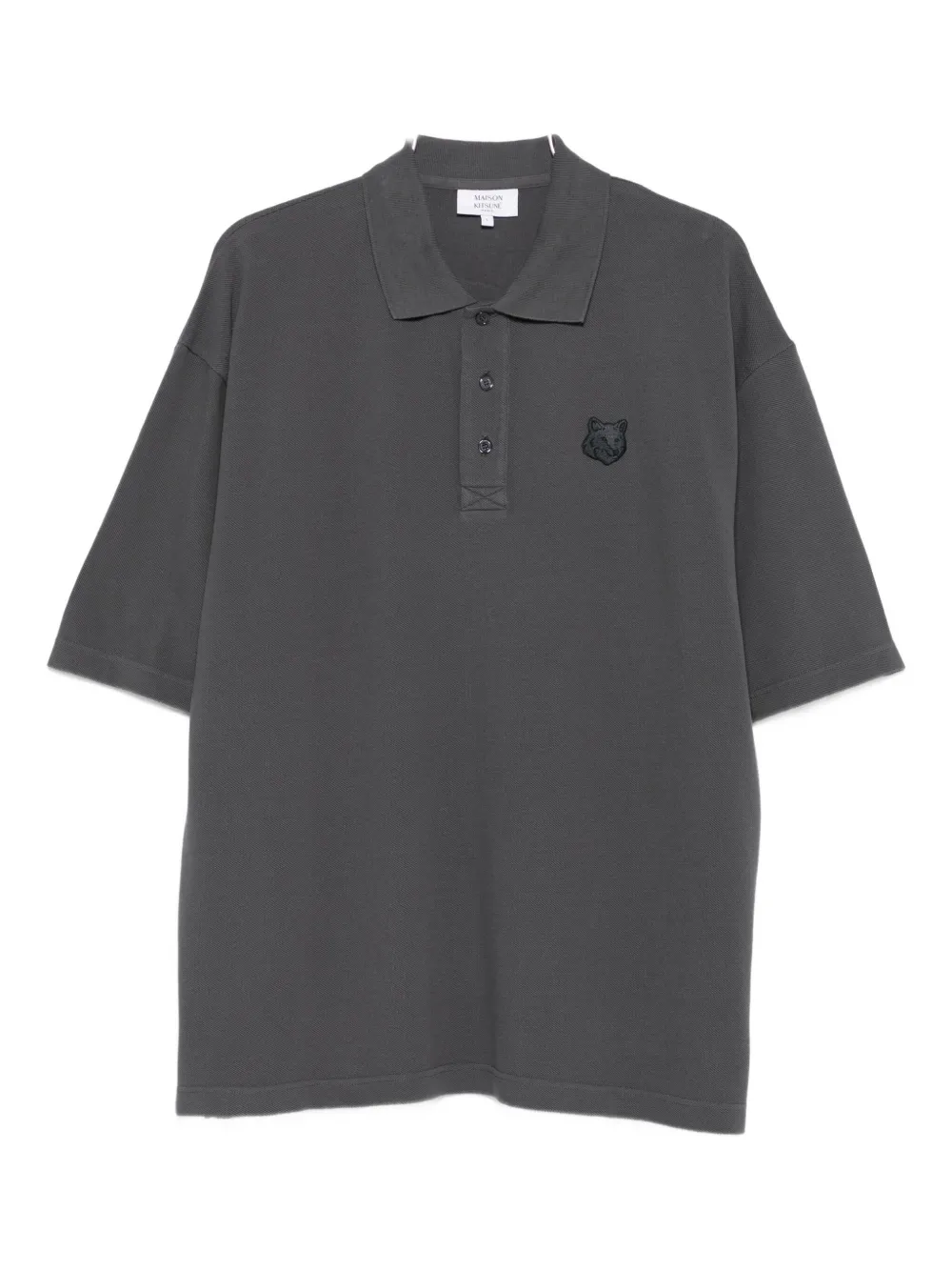 Рубашка-поло с вышитой головой лисы Maison Kitsuné, серый
Рубашка-поло с вышитой головой лисы Maison Kitsuné, серый