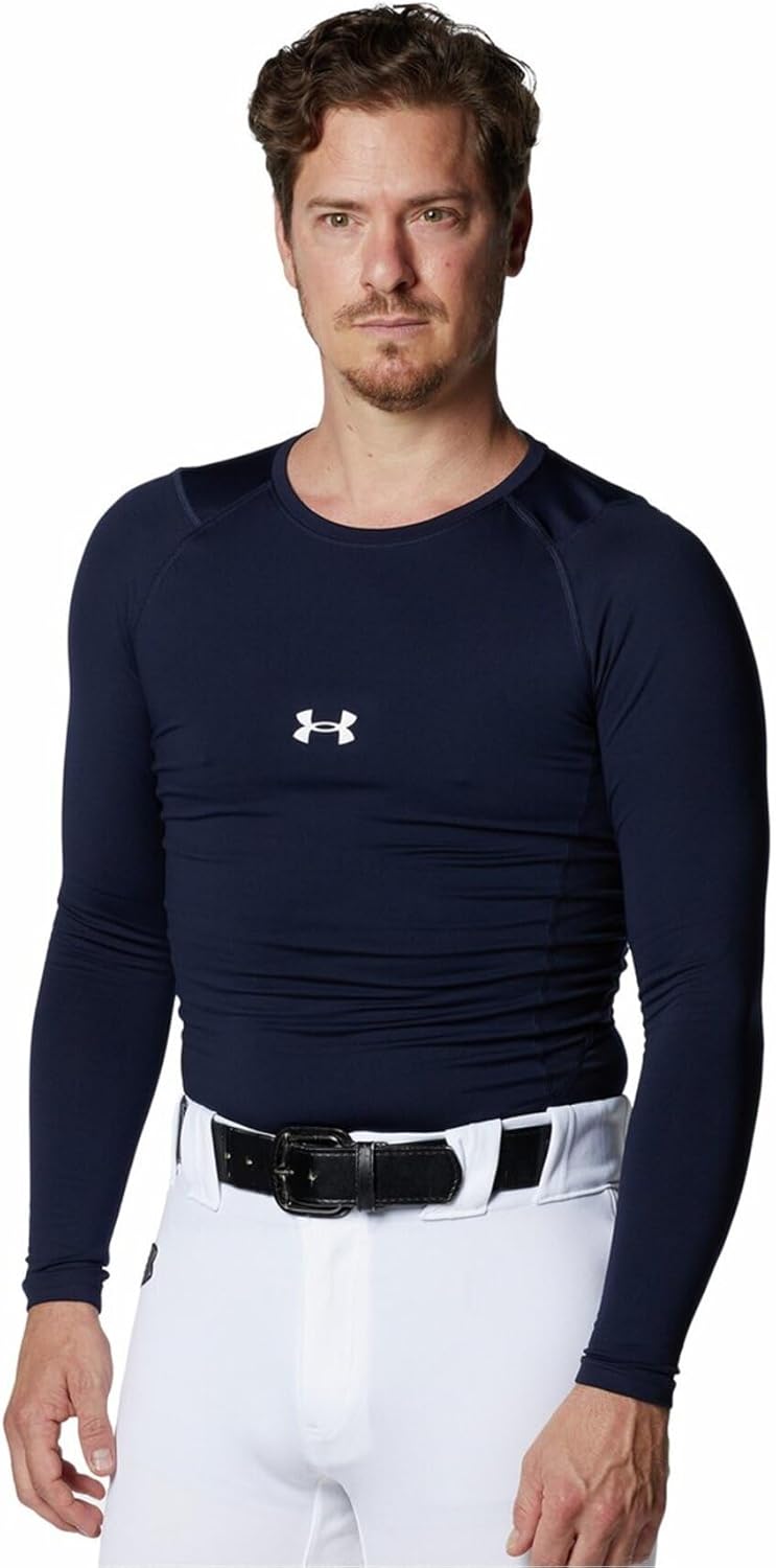 Мужская компрессионная футболка с длинным рукавом Under Armour UA ColdGear Armour, бейсбольное базовое покрытие, темно-синий
Мужская компрессионная футболка с длинным рукавом Under Armour UA ColdGear Armour, бейсбольное базовое покрытие, темно-синий