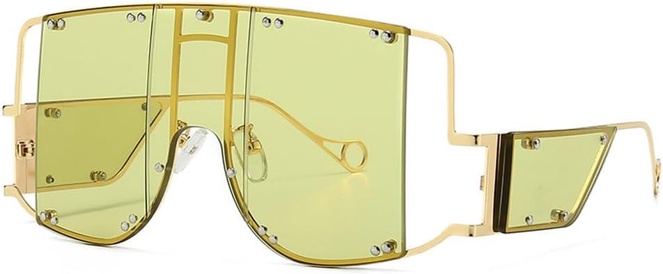 Очки с металлическими заклепками, большие зеркальные солнцезащитные очки для мужчин и женщин, модные, уникальные, женские, с защитой от УФ-излучения UV400 HVTVTLA, C4 Gold Green
Очки с металлическими заклепками, большие зеркальные солнцезащитные очки для мужчин и женщин, модные, уникальные, женские, с защитой от УФ-излучения UV400 HVTVTLA, C4 Gold Green